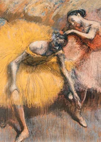 Deux Danseuses Jaunes Et Roses By Edgar Degas-9