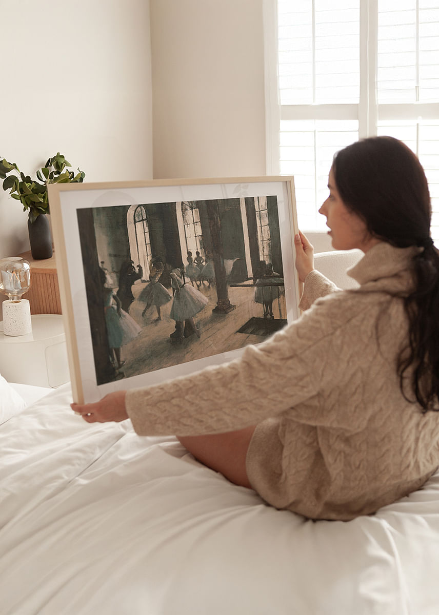 Rehearsal in the Dance Hall by Edgar Degas-12