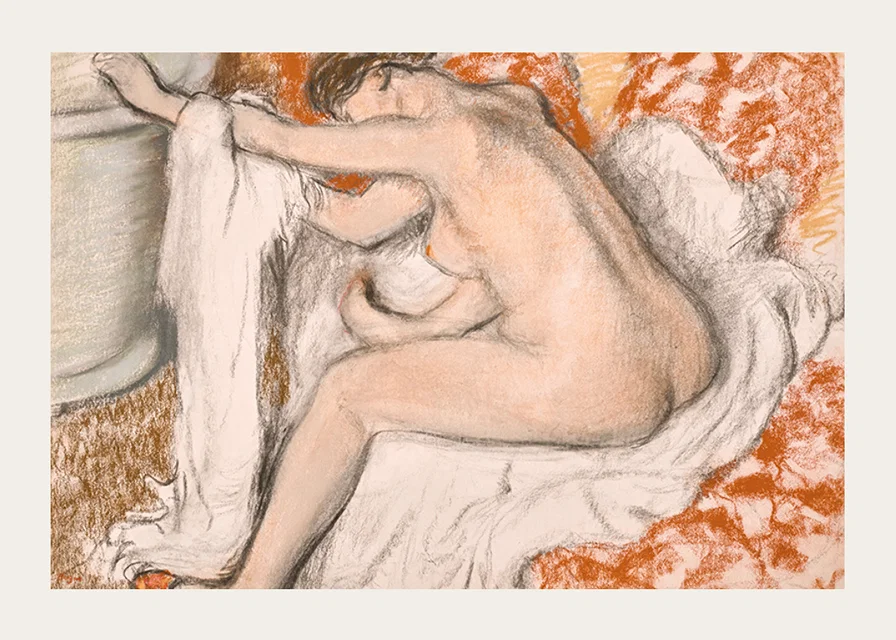 La Sortie Du Bain By Edgar Degas-12