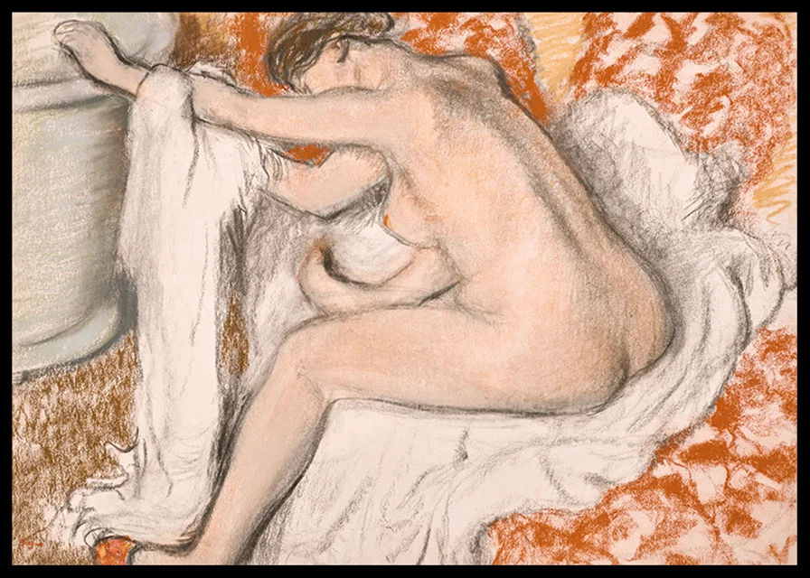 La Sortie Du Bain By Edgar Degas-12