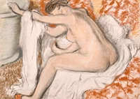 La Sortie Du Bain By Edgar Degas-9