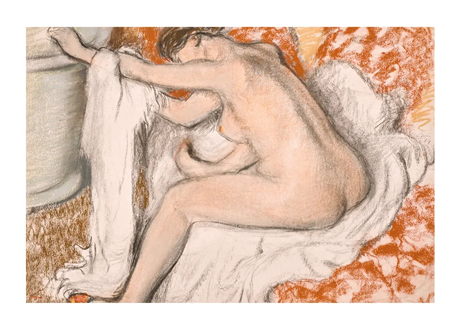 La Sortie Du Bain By Edgar Degas-12