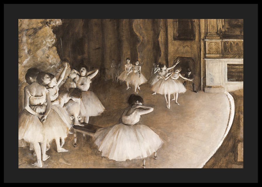 The Rehearsal Of The Ballet On Stage By Edgar Degas-12
