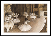 The Rehearsal Of The Ballet On Stage By Edgar Degas-2
