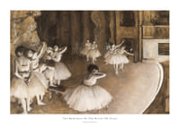 The Rehearsal Of The Ballet On Stage By Edgar Degas-1