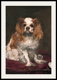 A King Charles Spaniel By Edouard Manet-4