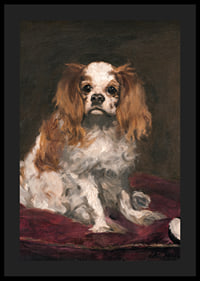 A King Charles Spaniel By Edouard Manet-6