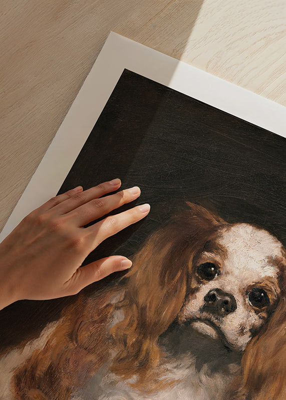 A King Charles Spaniel By Edouard Manet-12