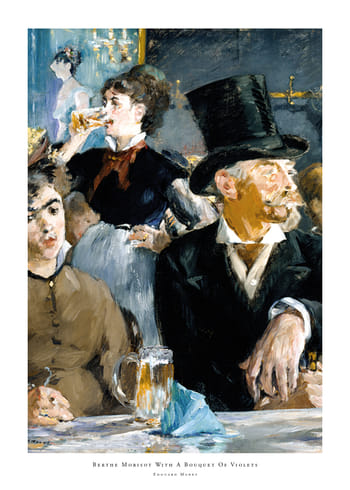 Juliste Berthe Morisot With A Bouquet Of Violets By Edouard Manet