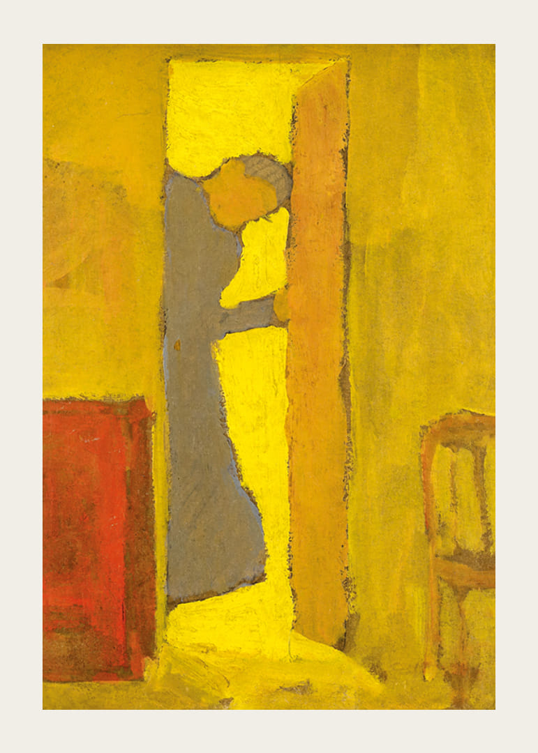 Umelcova matka otvára dvere Edouard Vuillard-12