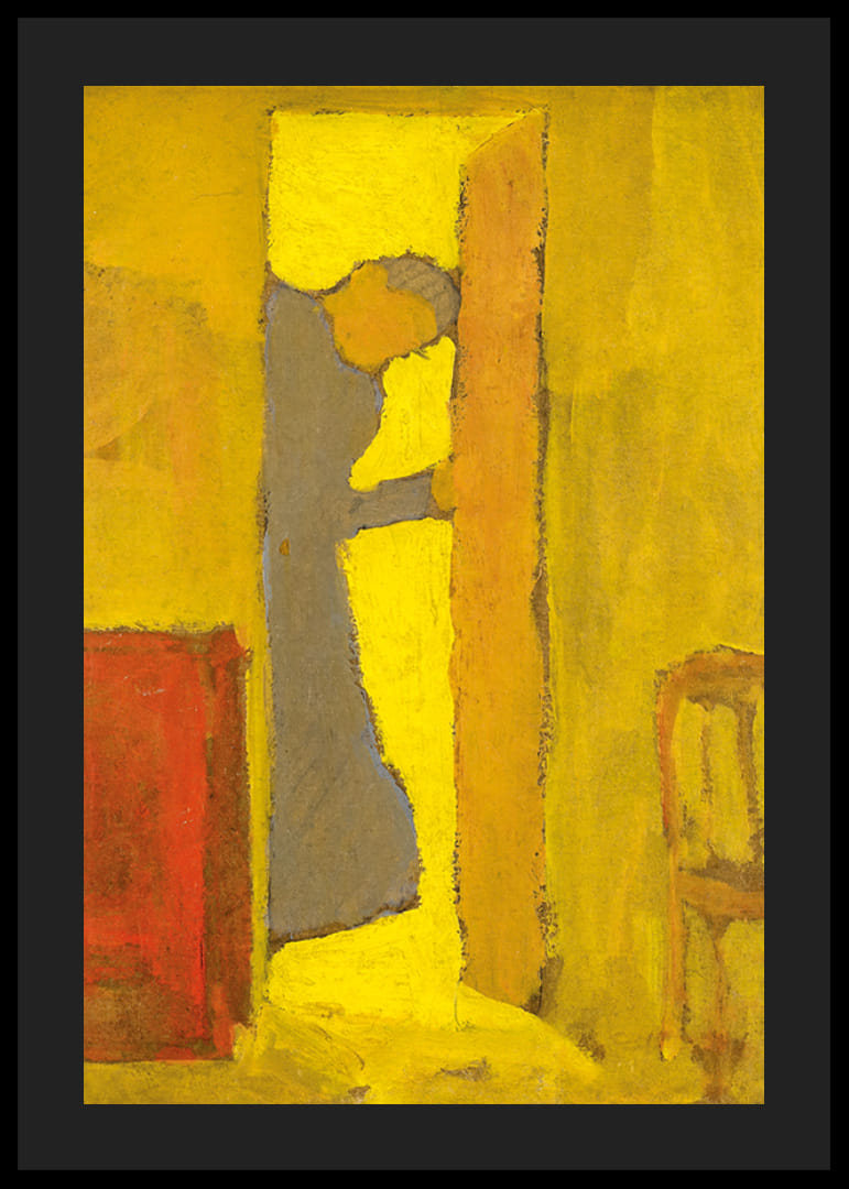 Umelcova matka otvára dvere Edouard Vuillard-12