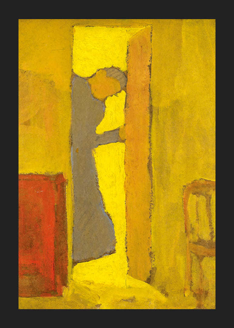 Umelcova matka otvára dvere Edouard Vuillard-12