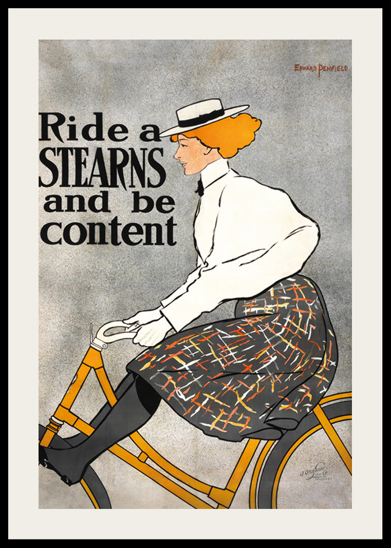 Ride A Stearns, Be Content By Edward Penfield-12