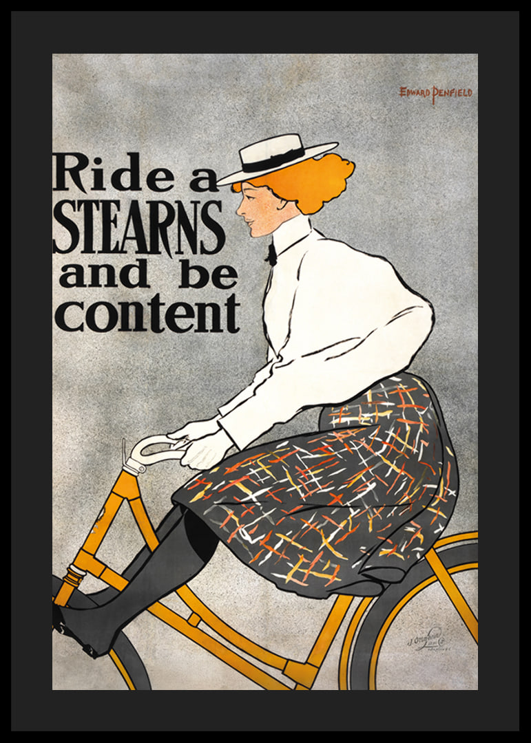 Ride A Stearns, Be Content By Edward Penfield-12