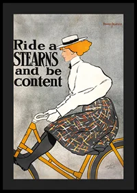 Ride A Stearns, Be Content By Edward Penfield-4