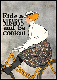 Ride A Stearns, Be Content By Edward Penfield-6