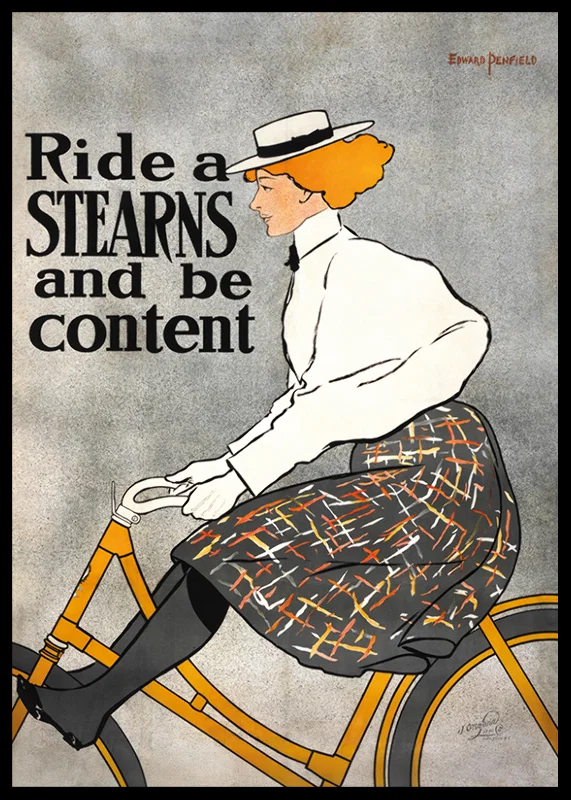 Ride A Stearns, Be Content By Edward Penfield-12