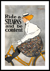 Ride A Stearns, Be Content By Edward Penfield-0