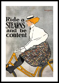 Ride A Stearns, Be Content By Edward Penfield-0