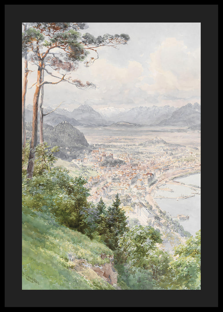 A View Of Bregenz And Lake Bodensee By Edward Theodore Compton-12
