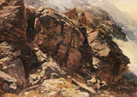 High Mountain Study By Edward Theodore Compton-9