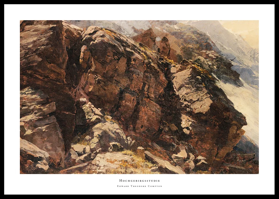 High Mountain Study By Edward Theodore Compton-12