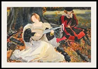 Studies For Fair Is My Love By Edwin Austin Abbey-4