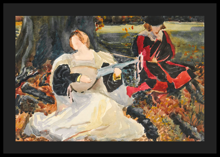 Studier for Fair Is My Love av Edwin Austin Abbey-12