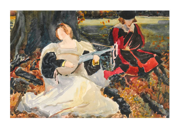 Plagát Studies For Fair Is My Love By Edwin Austin Abbey