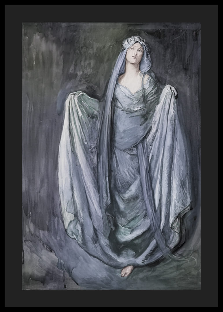 Estudio para Blanchefleur de Edwin Austin Abbey-12