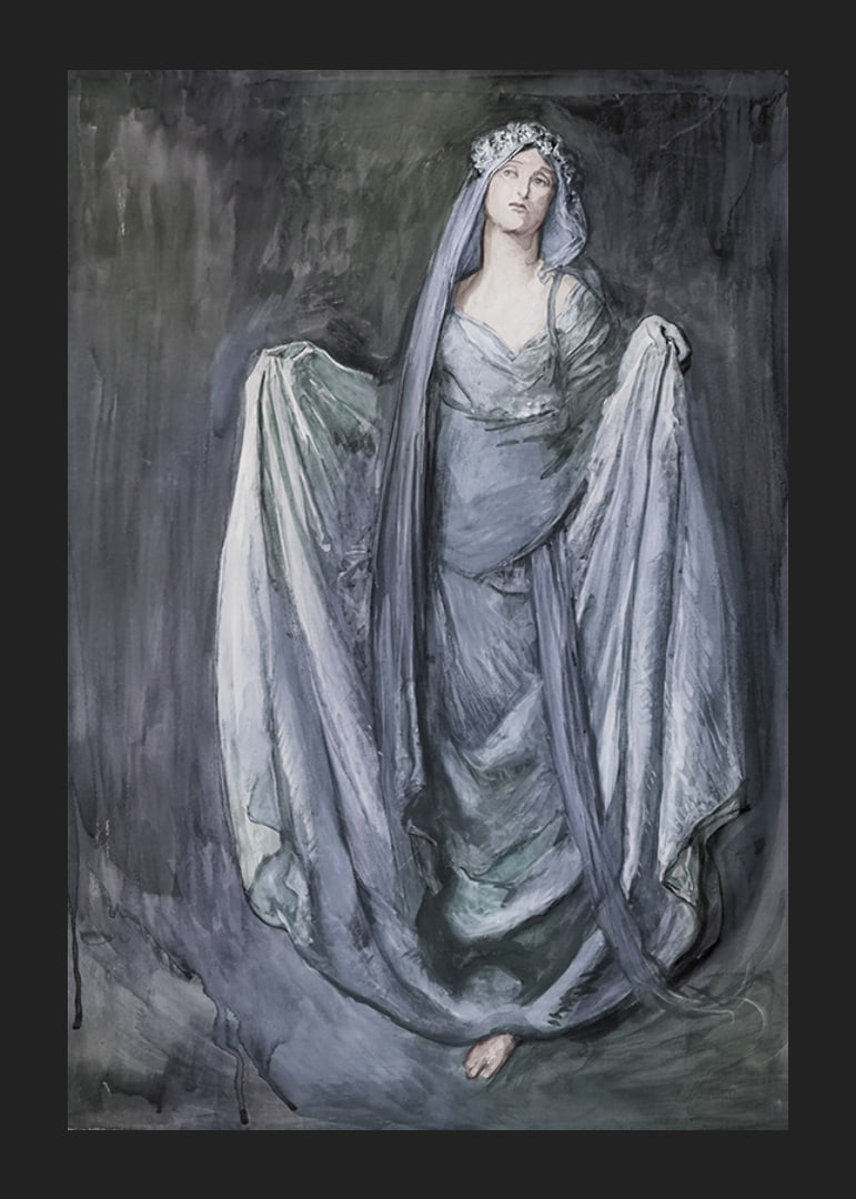 Étude pour Blanchefleur par Edwin Austin Abbey-12