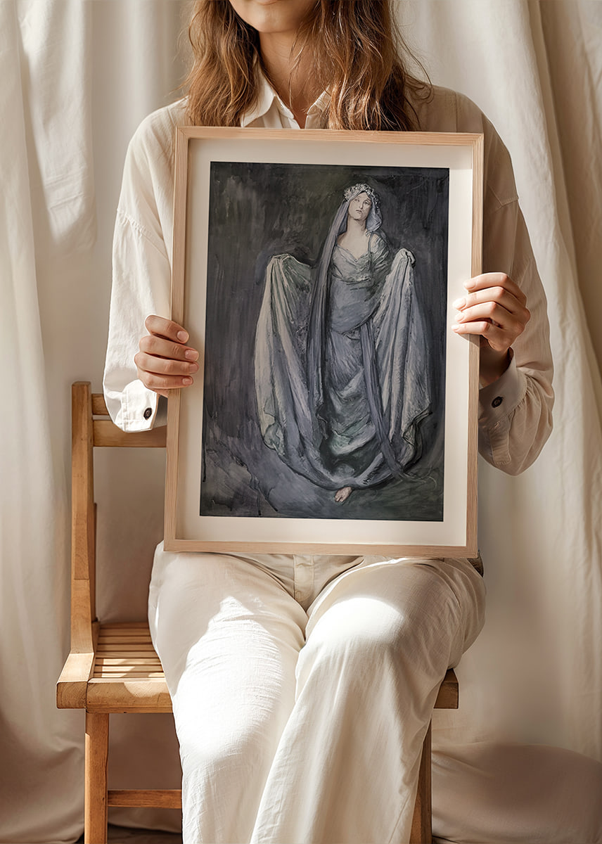 Étude pour Blanchefleur par Edwin Austin Abbey-12