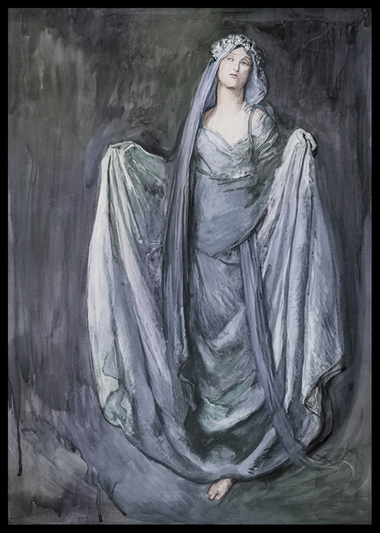 Étude pour Blanchefleur par Edwin Austin Abbey-12