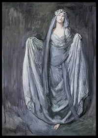 Study For Blanchefleur By Edwin Austin Abbey-8