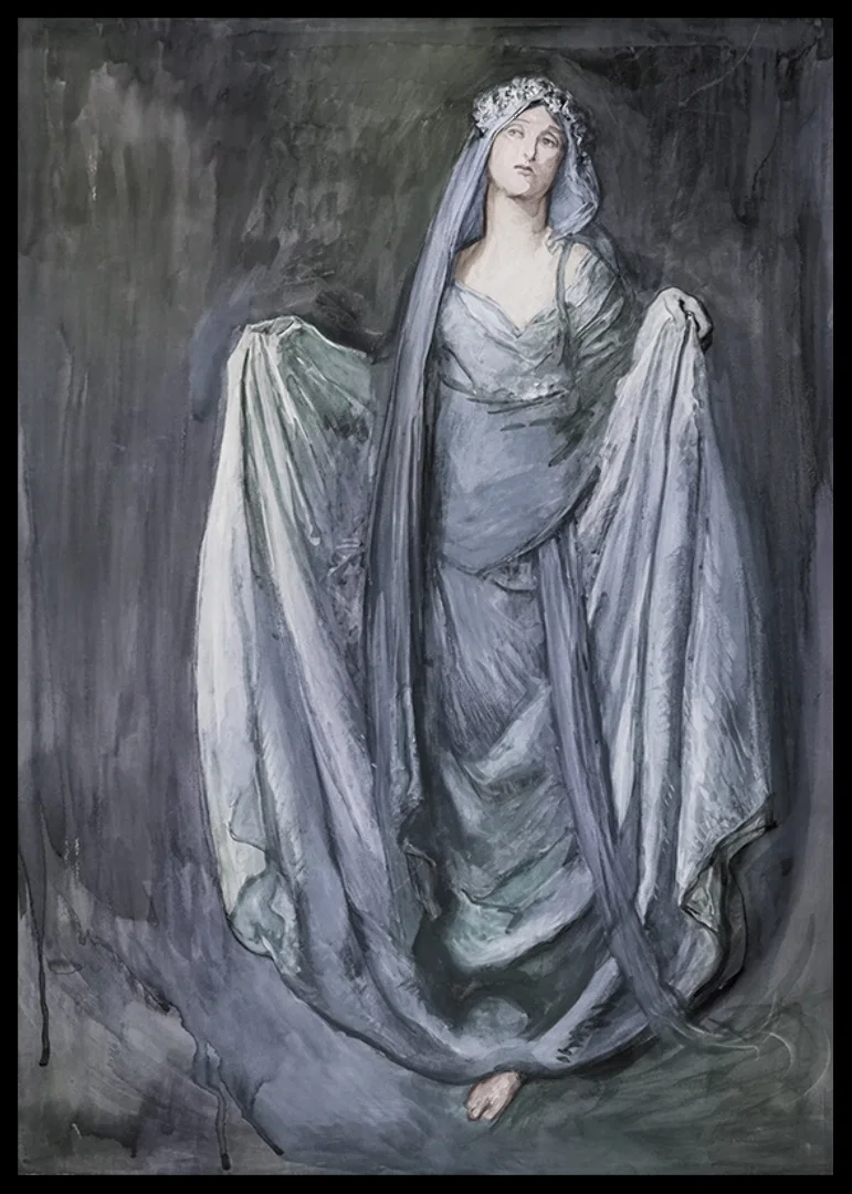 Study For Blanchefleur By Edwin Austin Abbey-12
