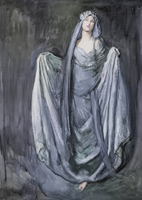 Étude pour Blanchefleur par Edwin Austin Abbey-9