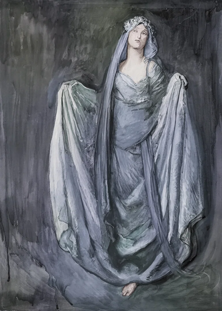 Study For Blanchefleur By Edwin Austin Abbey-12