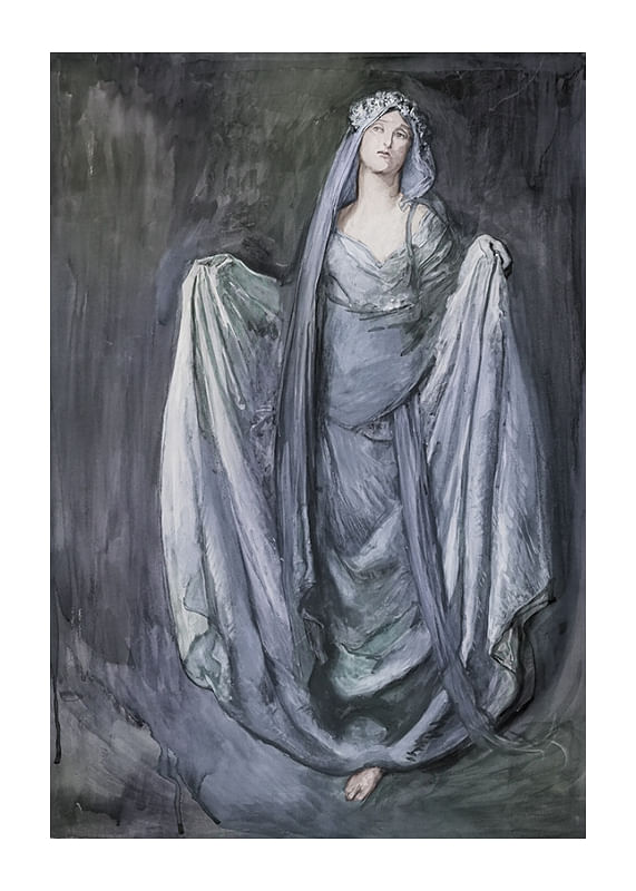 Plagát Study For Blanchefleur By Edwin Austin Abbey