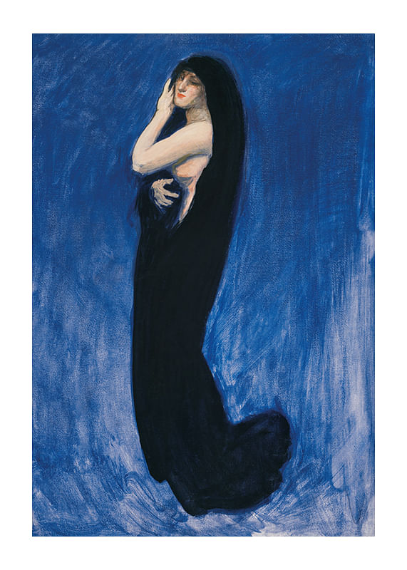Plagát Study For Figure Of 4 Am In The Hours By Edwin Austin Abbey