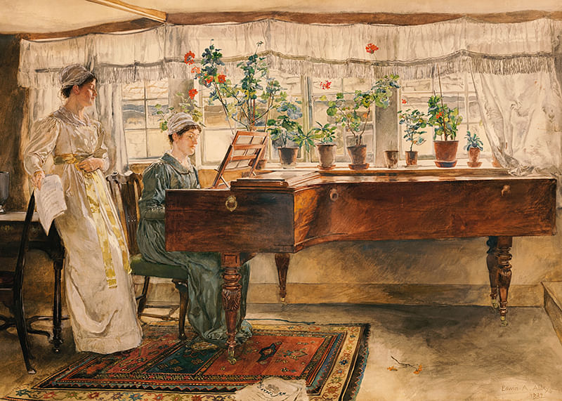 Les Deux Sœurs par Edwin Austin Abbey-12