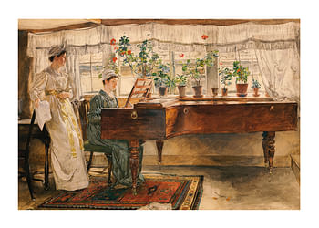 Poster The Two Sisters By Edwin Austin Abbey