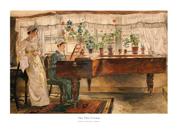 Poster The Two Sisters By Edwin Austin Abbey