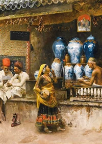 A Perfumer’s Shop, Bombay By Edwin Lord Weeks-9