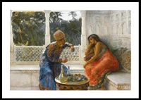 Figures In An Interior With Garden Of Palms Beyond By Edwin Lord Weeks-2