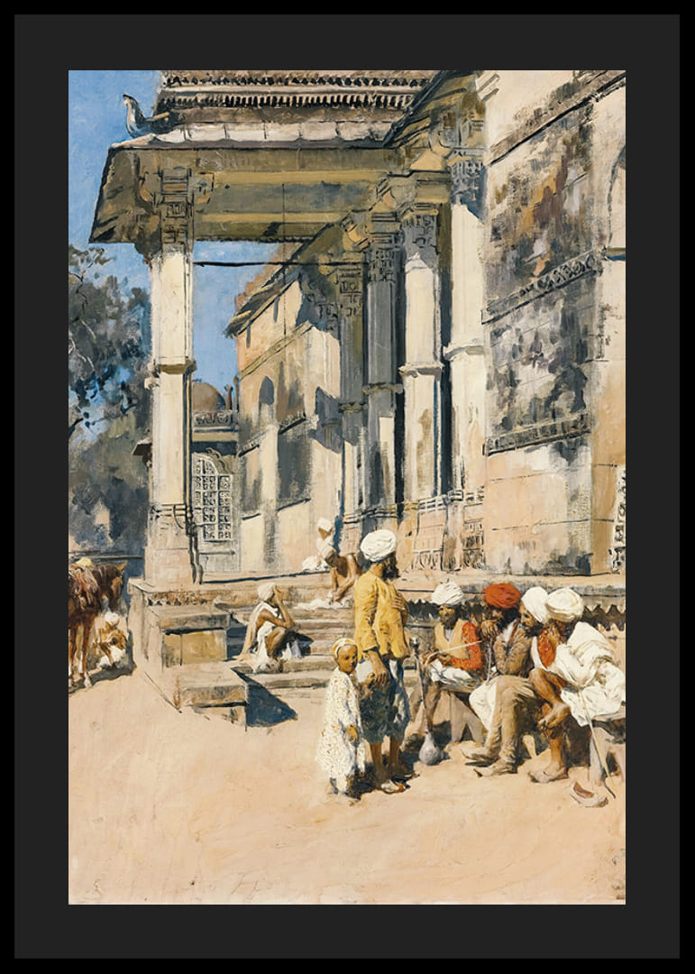 Portique d'une mosquée, Ahmedabad par Edwin Lord Week-12