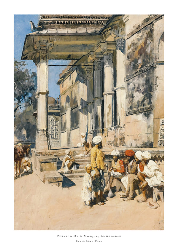 Plakatas Portico Of A Mosque, Ahmedabad By Edwin Lord Week