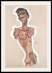 Nude Self-Portrait By Egon Schiele-4