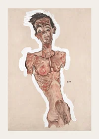 Nude Self-Portrait By Egon Schiele-5