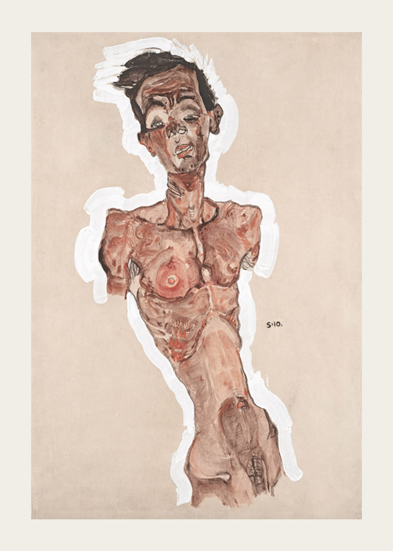 Egono Schiele nuogas autoportretas-12