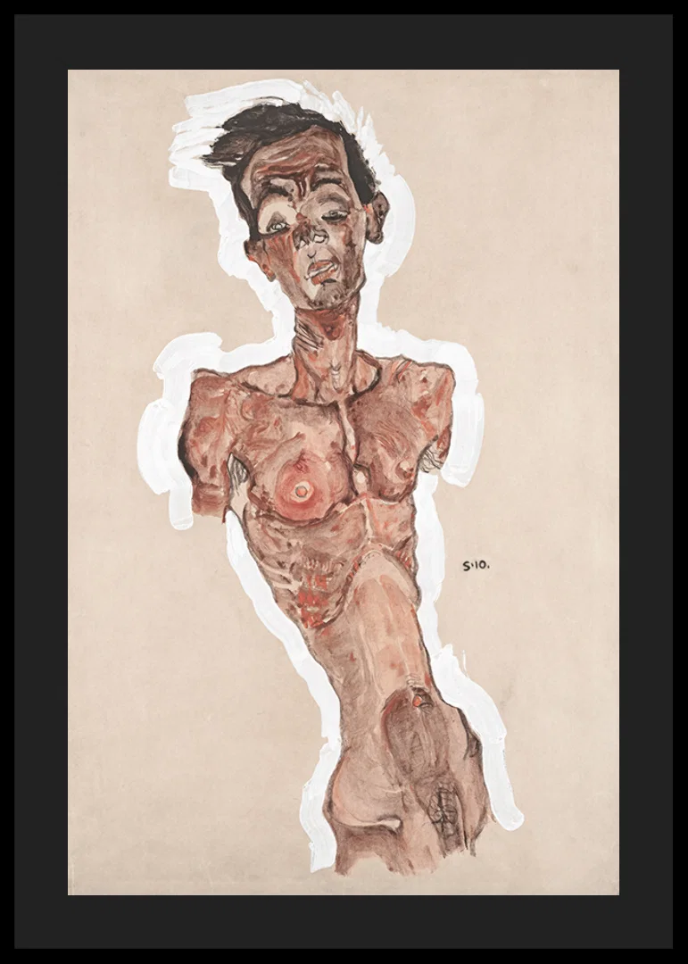 Nude Self-Portrait By Egon Schiele-12